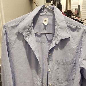 Long sleeve button blue